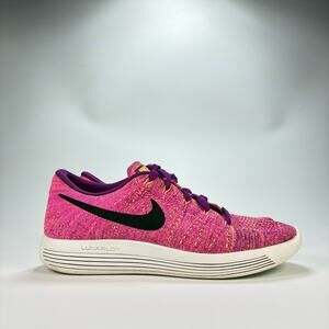 Nike LunarEpic Low Flyknit Pink Purple Running Shoes 843765-500 Women's Size 8